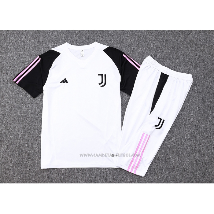 Chandal del Juventus Manga Corta 2023-2024 Blanco - Pantalon Corto